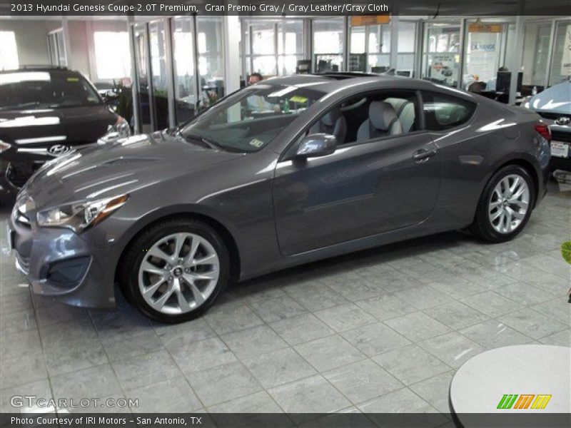 Gran Premio Gray / Gray Leather/Gray Cloth 2013 Hyundai Genesis Coupe 2.0T Premium