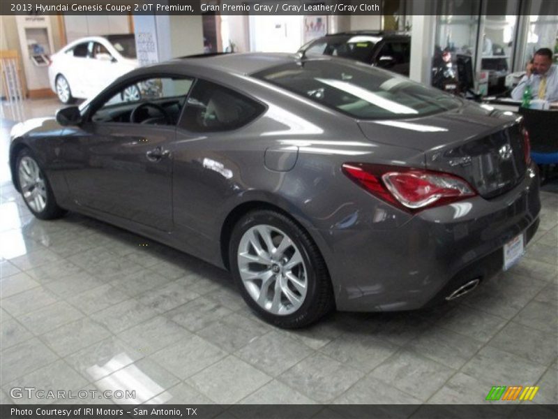 Gran Premio Gray / Gray Leather/Gray Cloth 2013 Hyundai Genesis Coupe 2.0T Premium