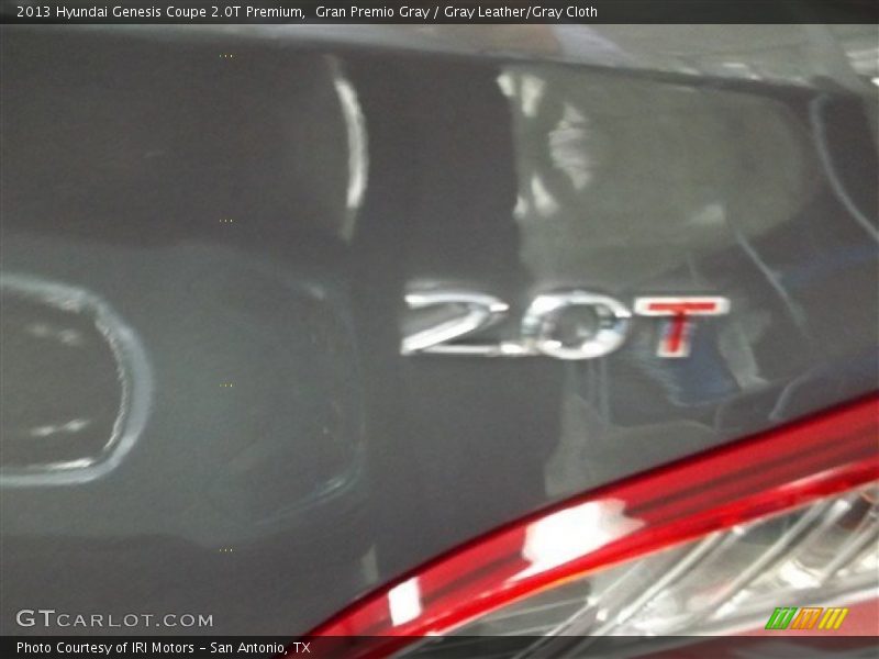 Gran Premio Gray / Gray Leather/Gray Cloth 2013 Hyundai Genesis Coupe 2.0T Premium
