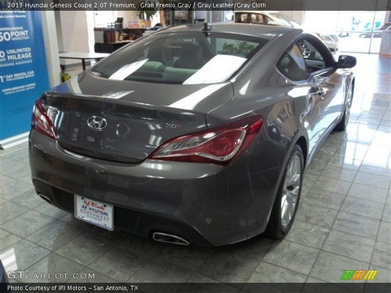 Gran Premio Gray / Gray Leather/Gray Cloth 2013 Hyundai Genesis Coupe 2.0T Premium