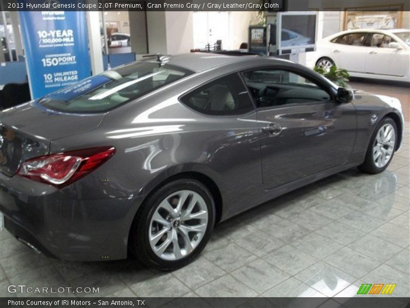 Gran Premio Gray / Gray Leather/Gray Cloth 2013 Hyundai Genesis Coupe 2.0T Premium