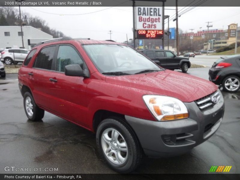 Volcanic Red Metallic / Black 2008 Kia Sportage LX V6