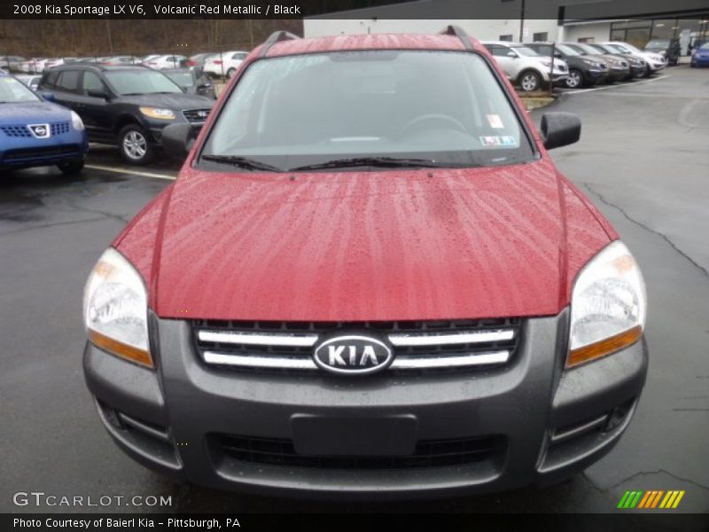 Volcanic Red Metallic / Black 2008 Kia Sportage LX V6
