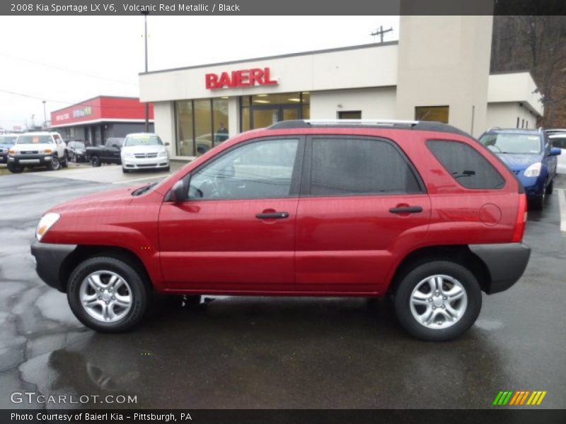 Volcanic Red Metallic / Black 2008 Kia Sportage LX V6