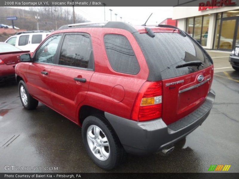 Volcanic Red Metallic / Black 2008 Kia Sportage LX V6