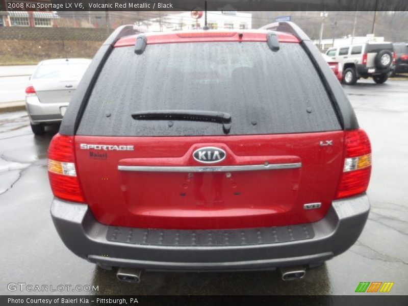 Volcanic Red Metallic / Black 2008 Kia Sportage LX V6