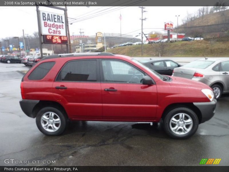 Volcanic Red Metallic / Black 2008 Kia Sportage LX V6