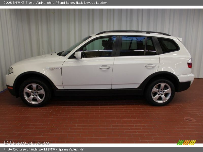 Alpine White / Sand Beige/Black Nevada Leather 2008 BMW X3 3.0si