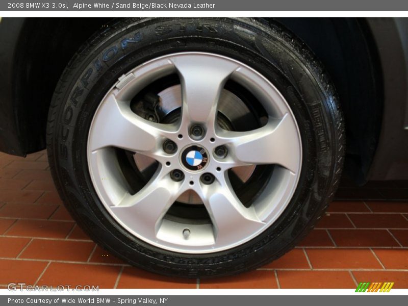 Alpine White / Sand Beige/Black Nevada Leather 2008 BMW X3 3.0si