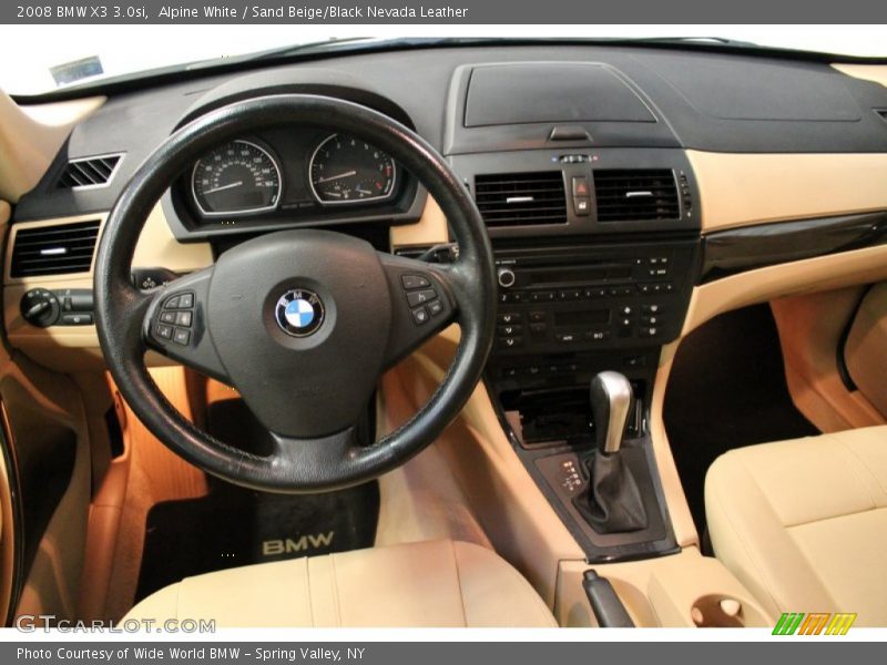 Alpine White / Sand Beige/Black Nevada Leather 2008 BMW X3 3.0si
