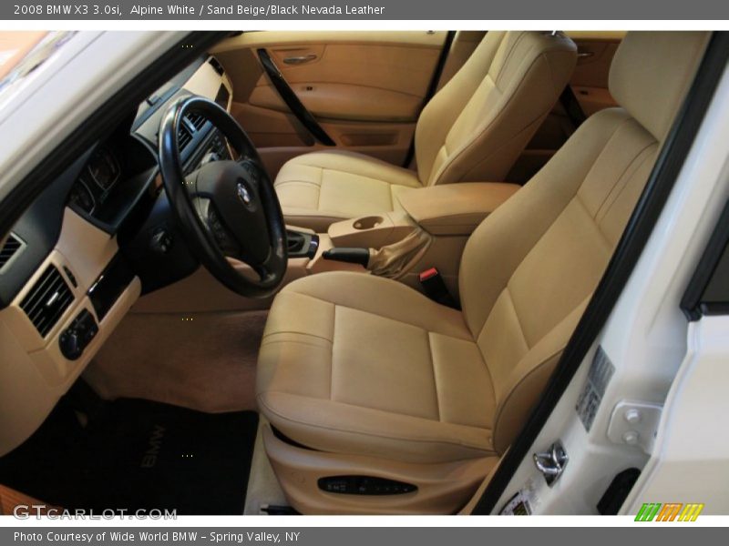 Alpine White / Sand Beige/Black Nevada Leather 2008 BMW X3 3.0si