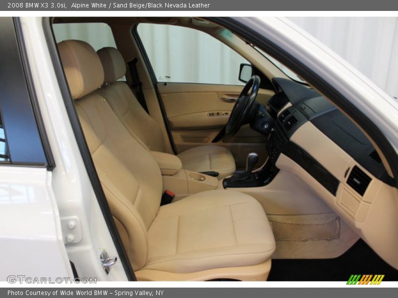 Alpine White / Sand Beige/Black Nevada Leather 2008 BMW X3 3.0si