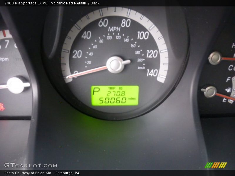Volcanic Red Metallic / Black 2008 Kia Sportage LX V6