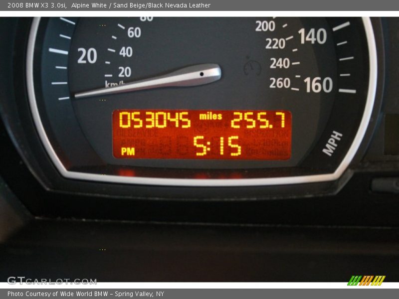 Alpine White / Sand Beige/Black Nevada Leather 2008 BMW X3 3.0si