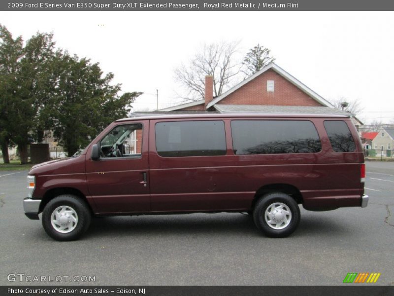 Royal Red Metallic / Medium Flint 2009 Ford E Series Van E350 Super Duty XLT Extended Passenger
