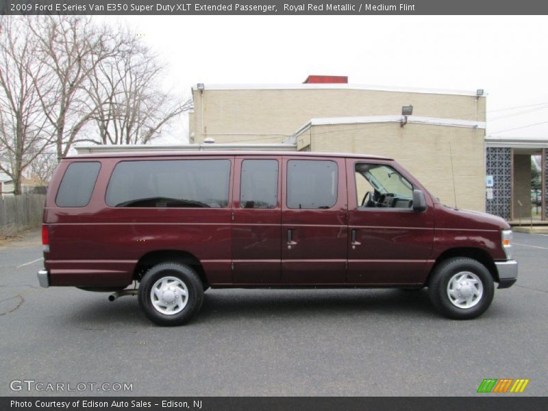 Royal Red Metallic / Medium Flint 2009 Ford E Series Van E350 Super Duty XLT Extended Passenger
