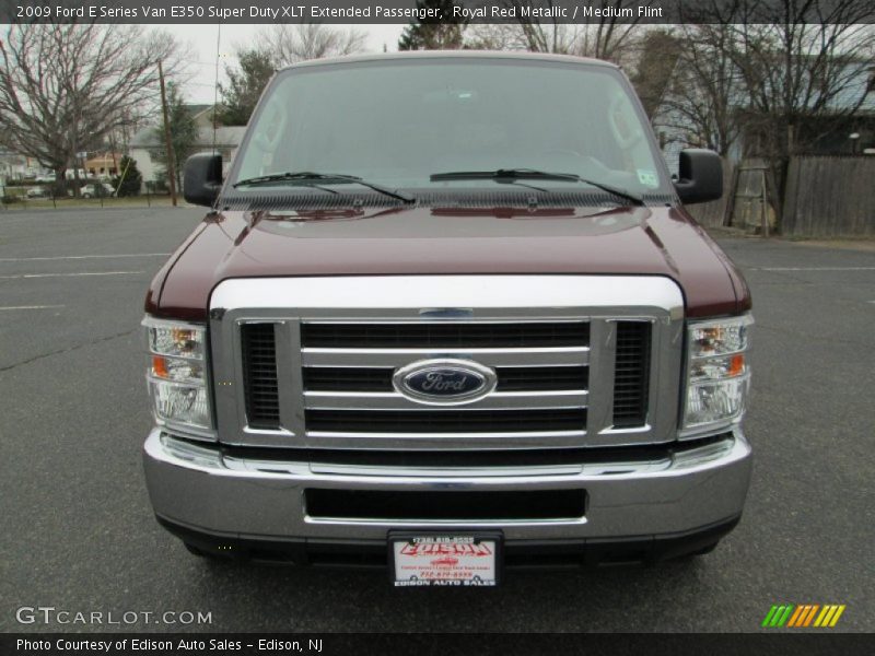 Royal Red Metallic / Medium Flint 2009 Ford E Series Van E350 Super Duty XLT Extended Passenger