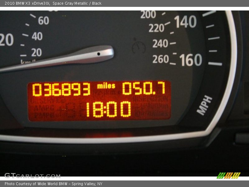 Space Gray Metallic / Black 2010 BMW X3 xDrive30i