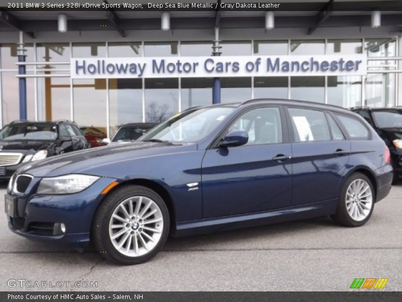 Deep Sea Blue Metallic / Gray Dakota Leather 2011 BMW 3 Series 328i xDrive Sports Wagon