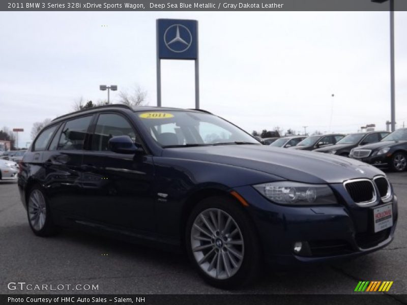 Deep Sea Blue Metallic / Gray Dakota Leather 2011 BMW 3 Series 328i xDrive Sports Wagon