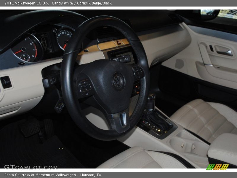Candy White / Cornsilk Beige/Black 2011 Volkswagen CC Lux