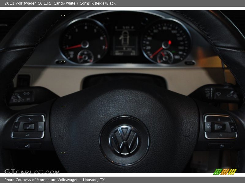 Candy White / Cornsilk Beige/Black 2011 Volkswagen CC Lux