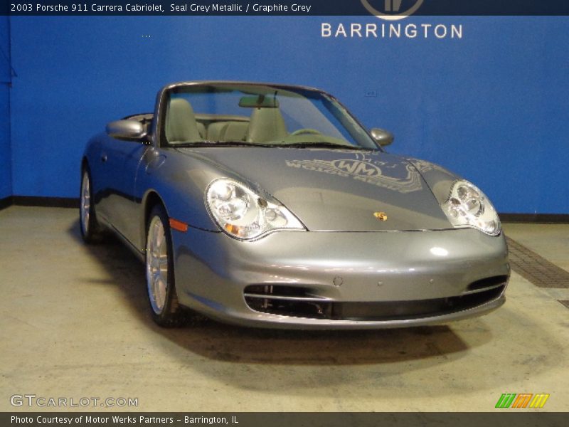 Seal Grey Metallic / Graphite Grey 2003 Porsche 911 Carrera Cabriolet