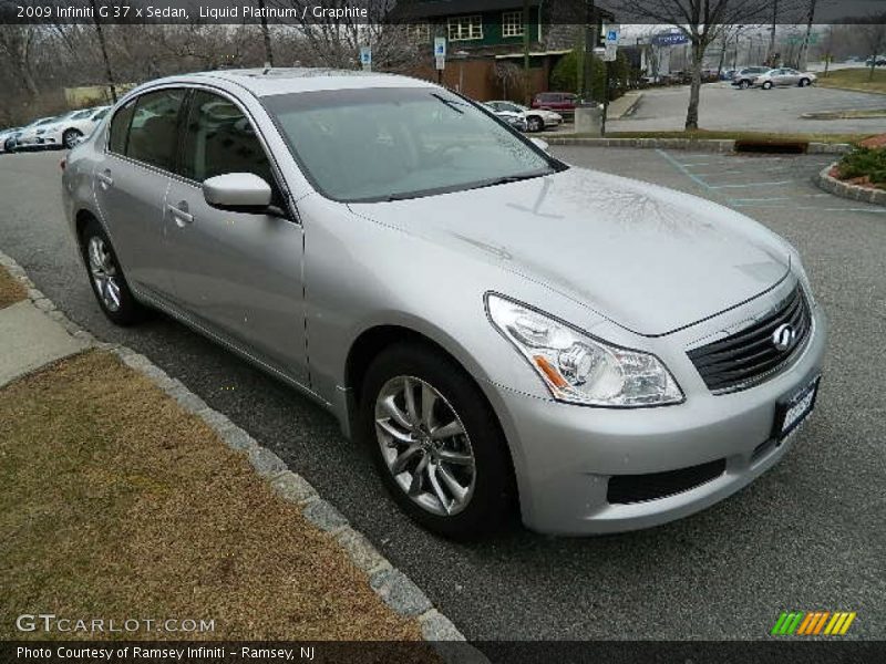 Liquid Platinum / Graphite 2009 Infiniti G 37 x Sedan