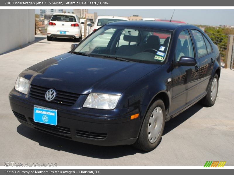 Atlantic Blue Pearl / Gray 2000 Volkswagen Jetta GLS Sedan