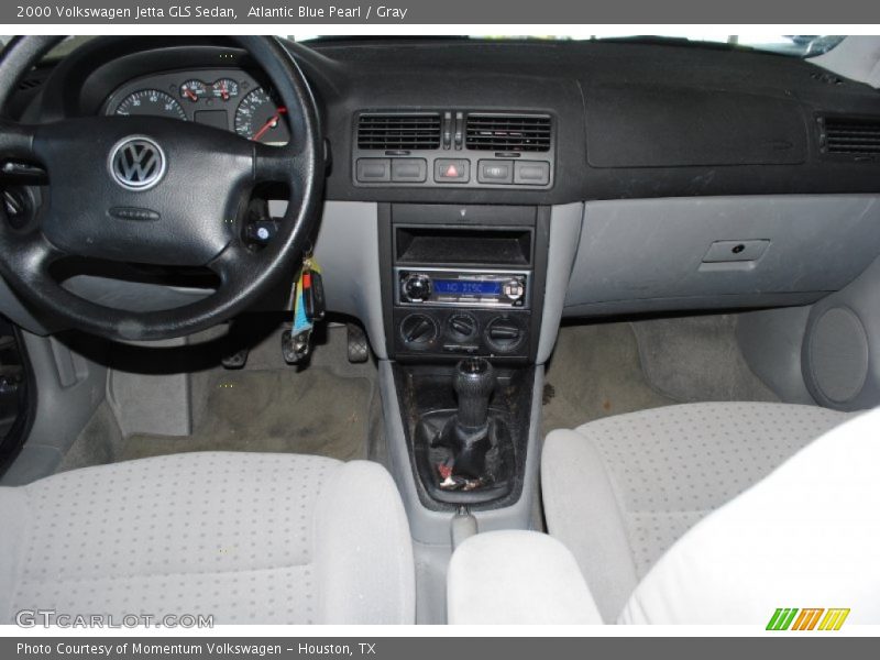 Atlantic Blue Pearl / Gray 2000 Volkswagen Jetta GLS Sedan