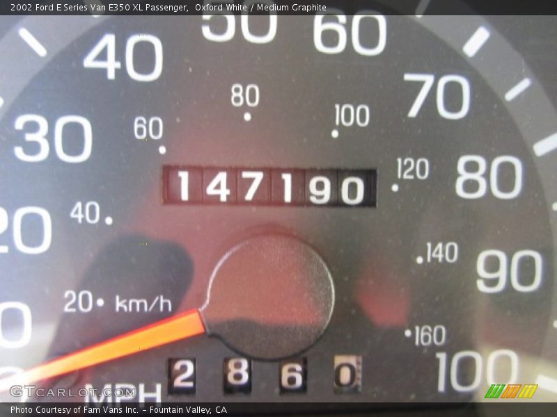 Oxford White / Medium Graphite 2002 Ford E Series Van E350 XL Passenger