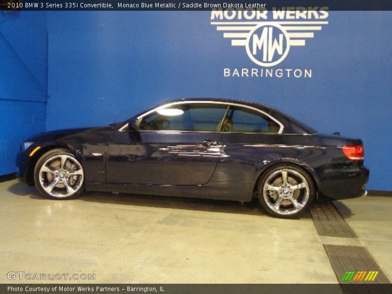 Monaco Blue Metallic / Saddle Brown Dakota Leather 2010 BMW 3 Series 335i Convertible