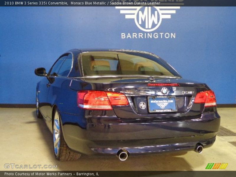 Monaco Blue Metallic / Saddle Brown Dakota Leather 2010 BMW 3 Series 335i Convertible