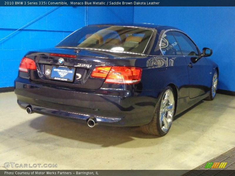 Monaco Blue Metallic / Saddle Brown Dakota Leather 2010 BMW 3 Series 335i Convertible