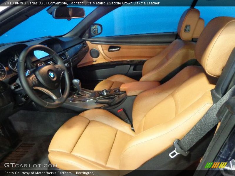 Monaco Blue Metallic / Saddle Brown Dakota Leather 2010 BMW 3 Series 335i Convertible