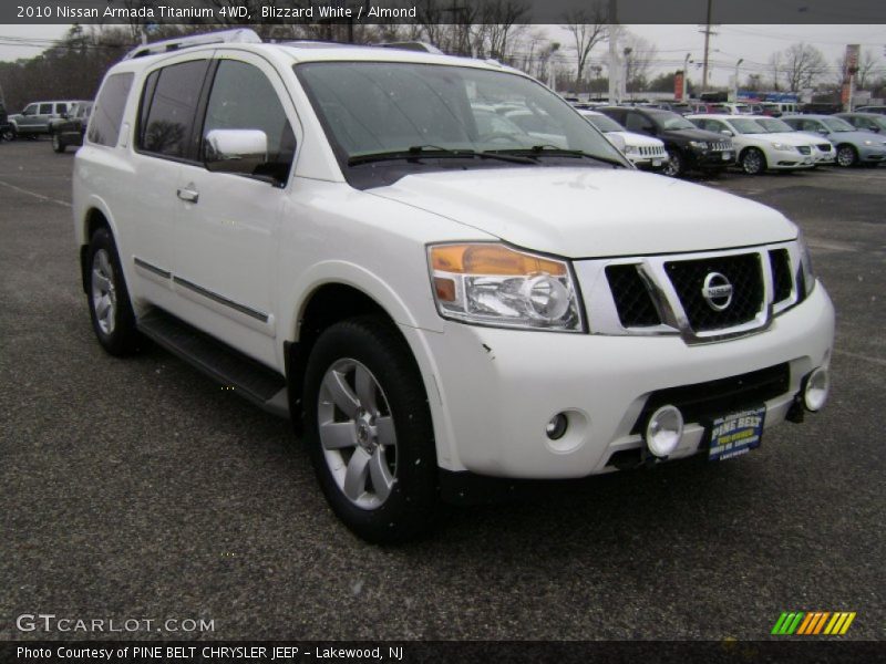 Blizzard White / Almond 2010 Nissan Armada Titanium 4WD
