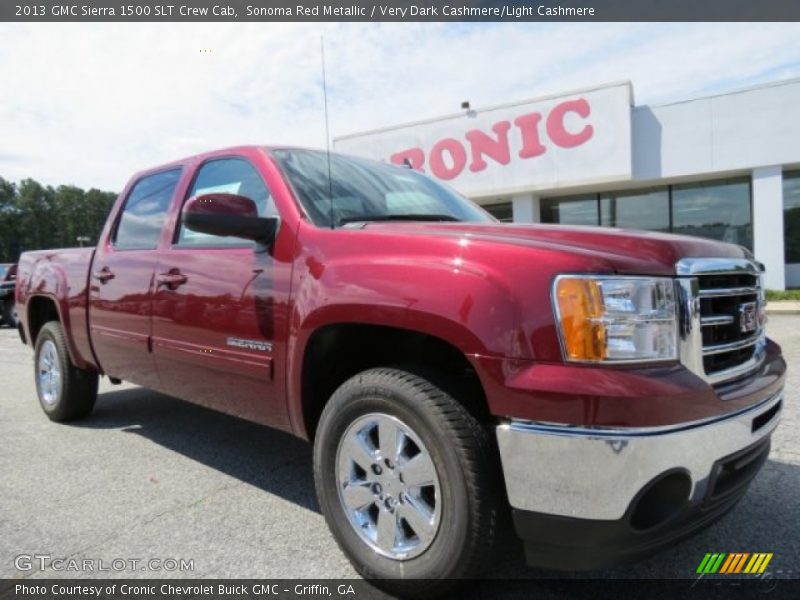 Sonoma Red Metallic / Very Dark Cashmere/Light Cashmere 2013 GMC Sierra 1500 SLT Crew Cab