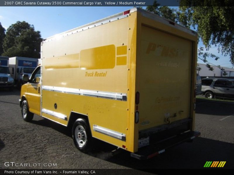 Yellow / Medium Pewter 2007 GMC Savana Cutaway 3500 Commercial Cargo Van