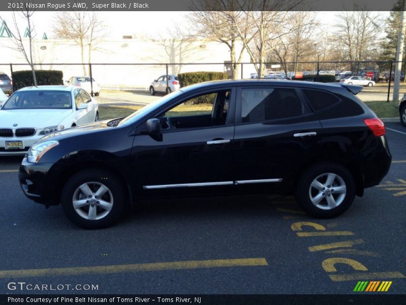Super Black / Black 2012 Nissan Rogue S AWD