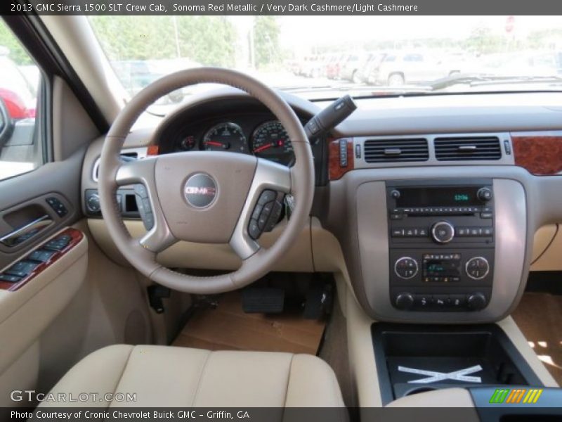 Sonoma Red Metallic / Very Dark Cashmere/Light Cashmere 2013 GMC Sierra 1500 SLT Crew Cab