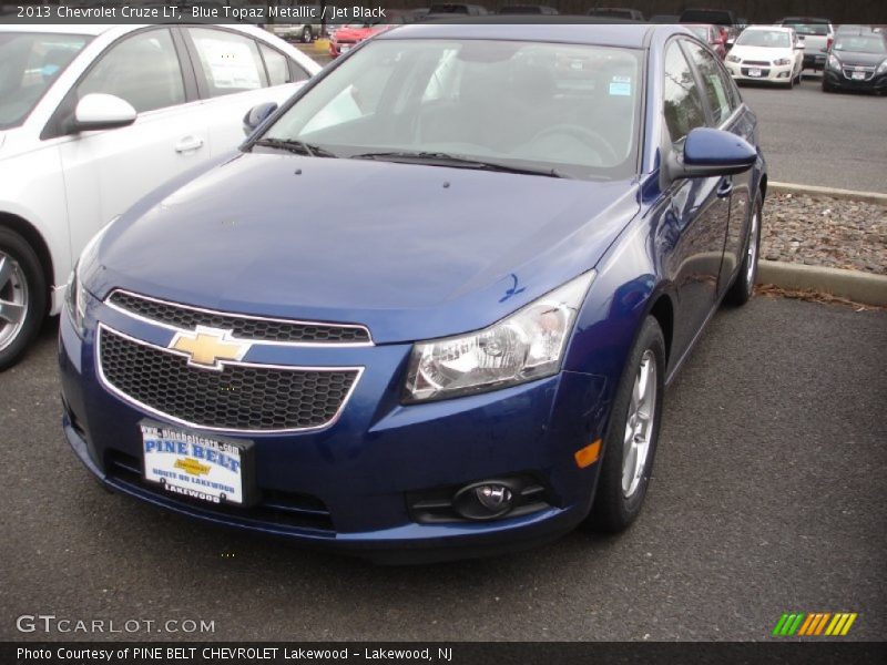 Blue Topaz Metallic / Jet Black 2013 Chevrolet Cruze LT