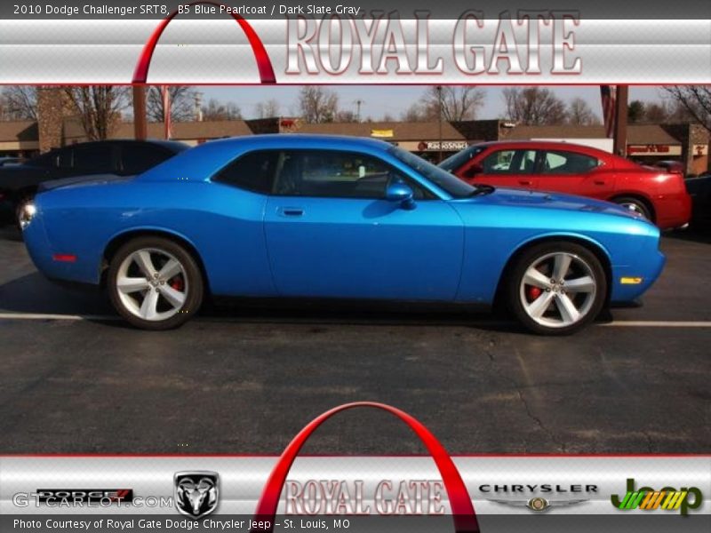 B5 Blue Pearlcoat / Dark Slate Gray 2010 Dodge Challenger SRT8