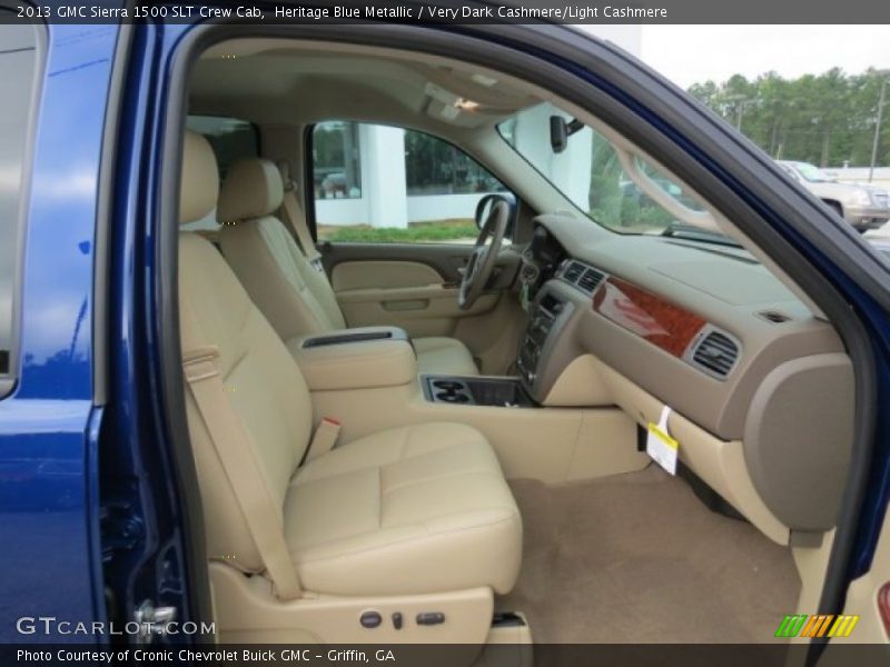 Heritage Blue Metallic / Very Dark Cashmere/Light Cashmere 2013 GMC Sierra 1500 SLT Crew Cab