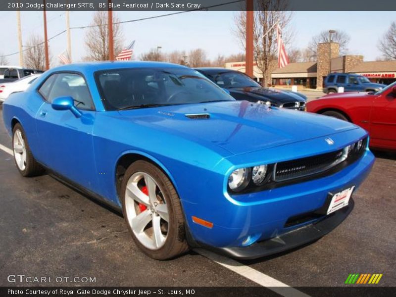 B5 Blue Pearlcoat / Dark Slate Gray 2010 Dodge Challenger SRT8