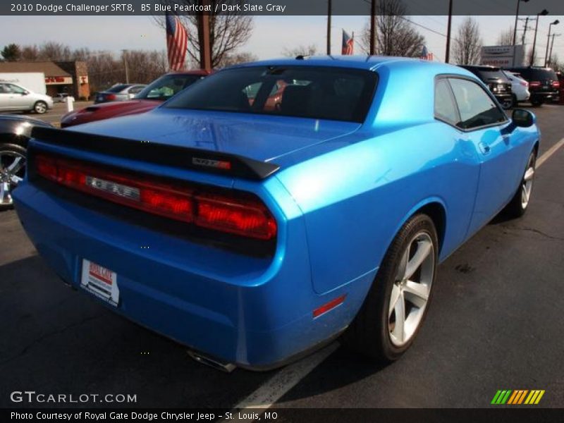 B5 Blue Pearlcoat / Dark Slate Gray 2010 Dodge Challenger SRT8