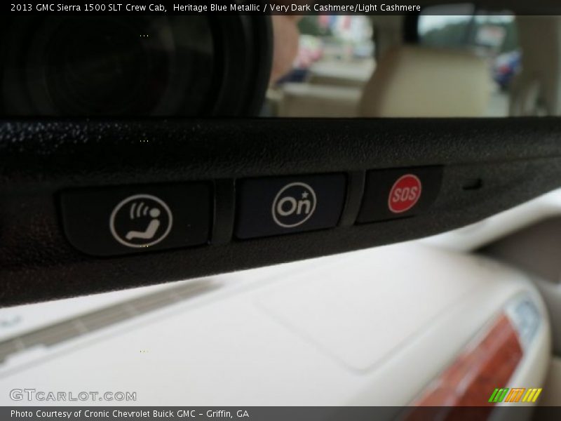 Heritage Blue Metallic / Very Dark Cashmere/Light Cashmere 2013 GMC Sierra 1500 SLT Crew Cab