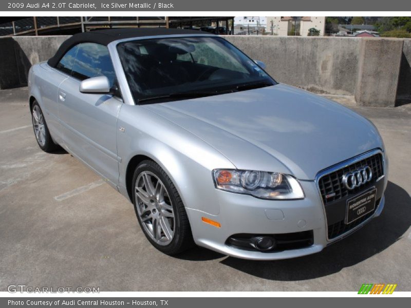 Ice Silver Metallic / Black 2009 Audi A4 2.0T Cabriolet