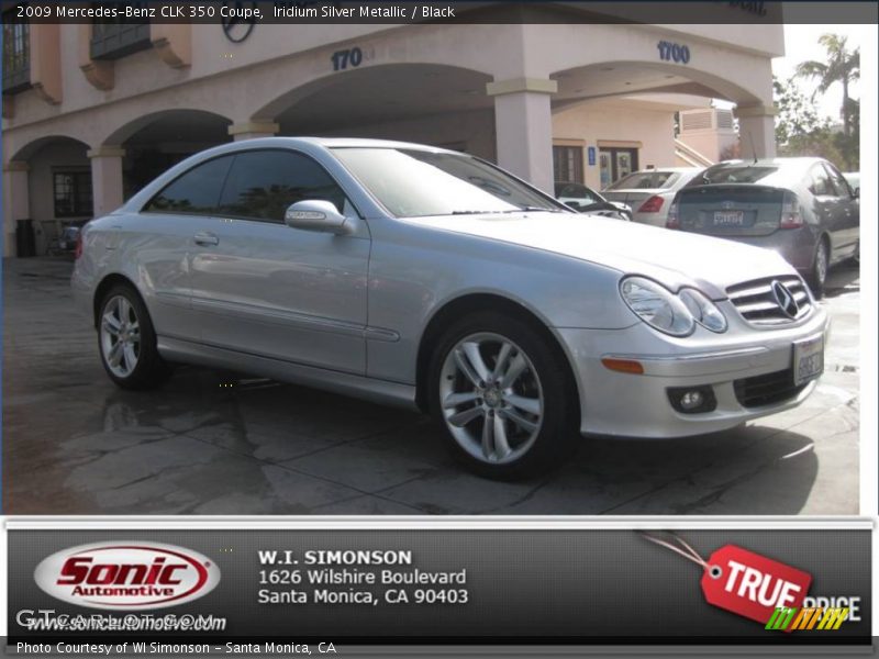 Iridium Silver Metallic / Black 2009 Mercedes-Benz CLK 350 Coupe