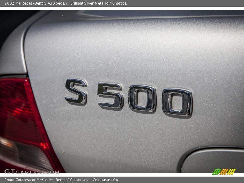 Brilliant Silver Metallic / Charcoal 2002 Mercedes-Benz S 430 Sedan