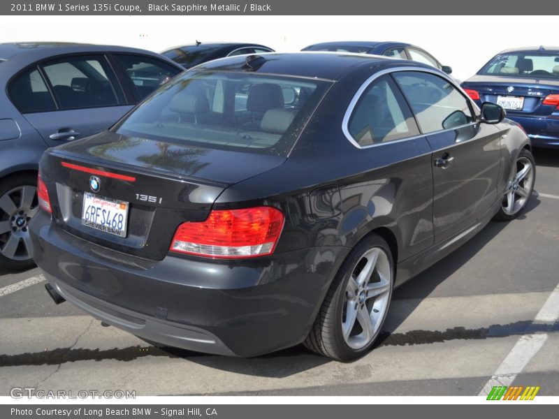 Black Sapphire Metallic / Black 2011 BMW 1 Series 135i Coupe